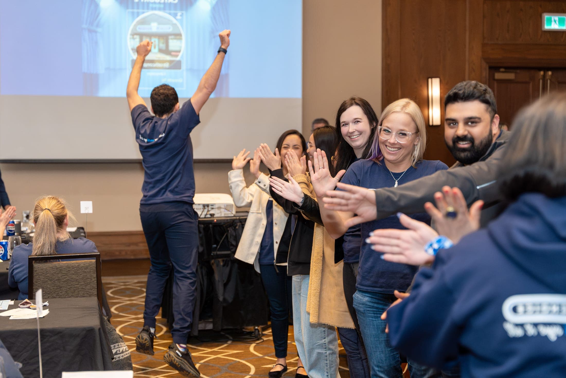 Dental Choice team members celebrating together at a Team Day event